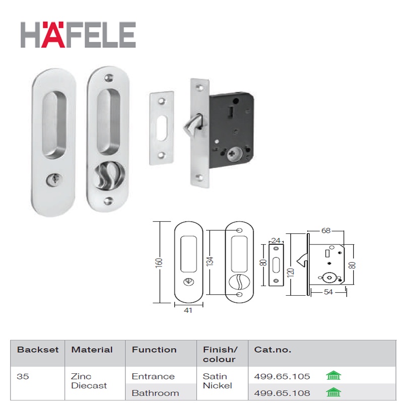 HAFELE SLIDING DOOR LOCKSET Shopee Malaysia