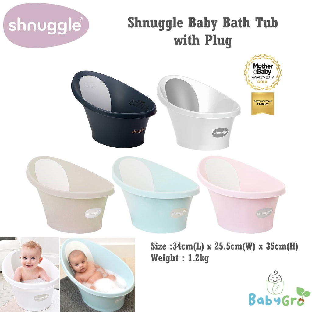 Shnuggle Baby Bath Tub With Plug Tab Mandi Bayi ( Bundle Deal with Stand available ) Shopee