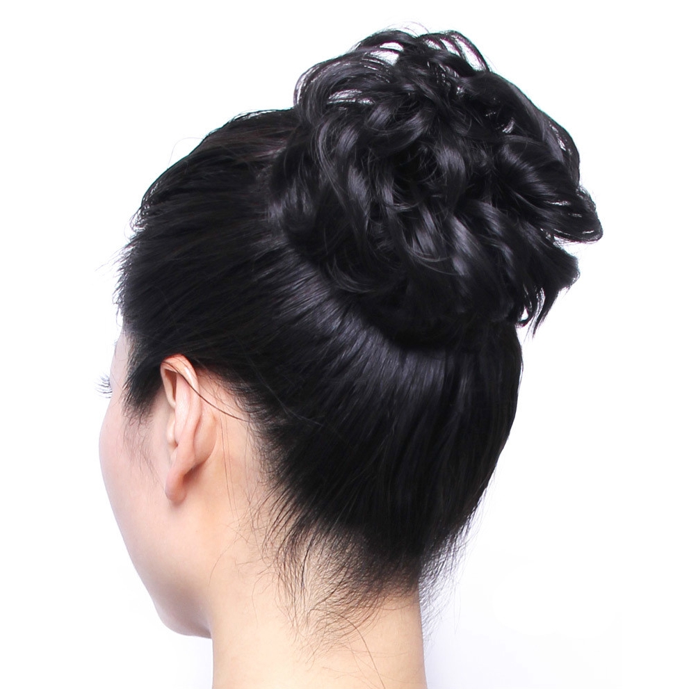 Hot Women S Fashion Real Bun Wigs Hair Ornaments Puffy Curly Big