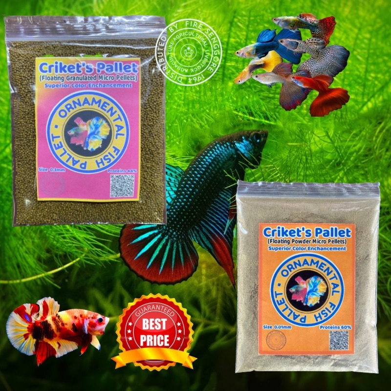 30g x 5 Pack Pellet 0.03 & 0.01 mm /Dedak Ikan/Makanan Fry Betta Guppy/Ornamental Pellet/Makanan ikan/Fish Pallet