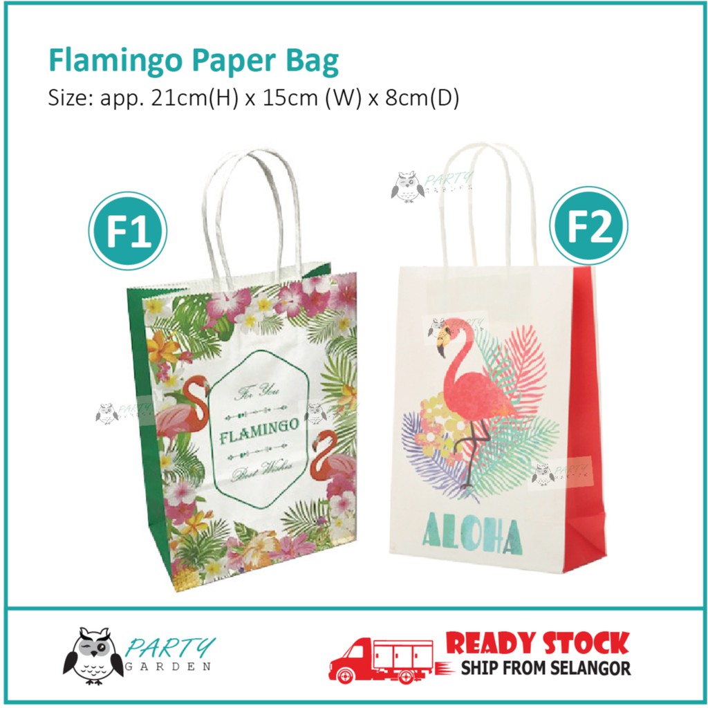 Fire Flamingo paper bag Forest Gift Bags