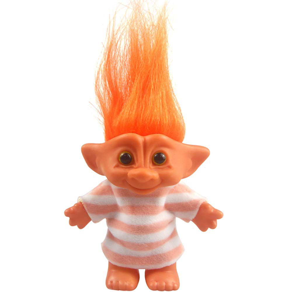 Orange Lucky Troll Dolls Vintage Troll Dolls Chromatic Adorable