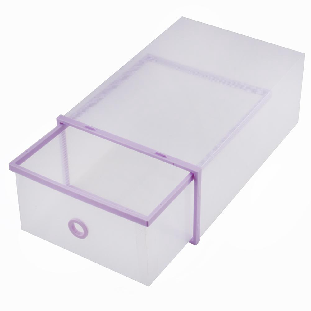 Dkkio Shoe Box Stackable Simple Style Clear Plastic Shoe Box Home