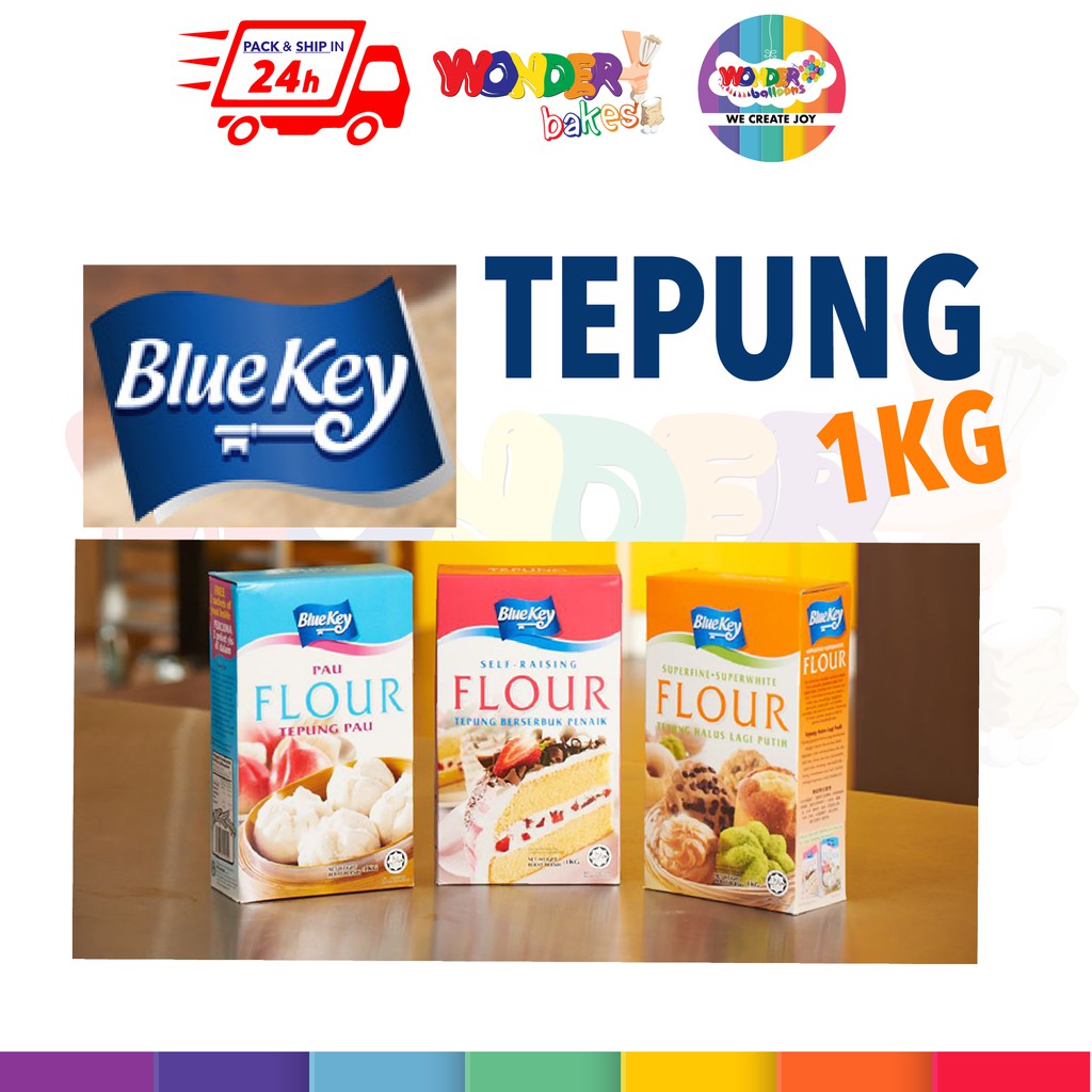 {SHIP IN 24 HRS} BLUE KEY FLOUR 1KG | TEPUNG BLUE KEY ...