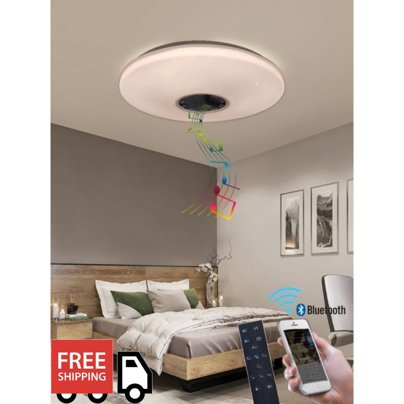 (Bluetooth Speaker)30W Modern Led Ceiling Light With Bluetooth Speaker