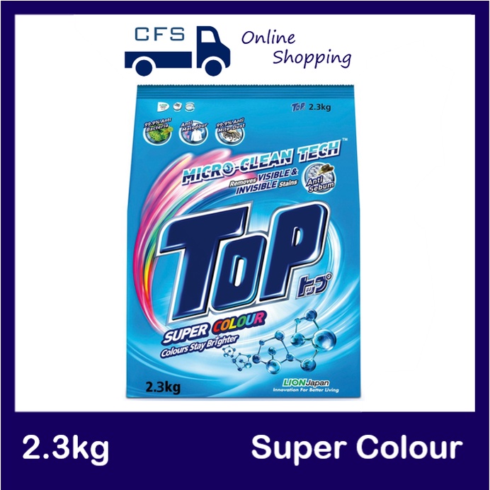 TOP Powder Laundry Detergent Super Colour (2.3kg) Shopee Malaysia