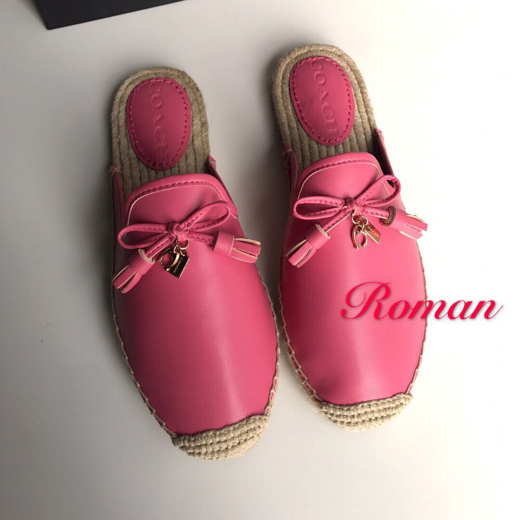 pink coach loafers