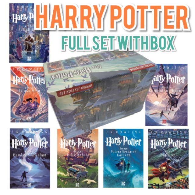 NOVEL HARRY POTTER (Versi Bahasa Melayu) Full Set Buku 1-7 with BOX