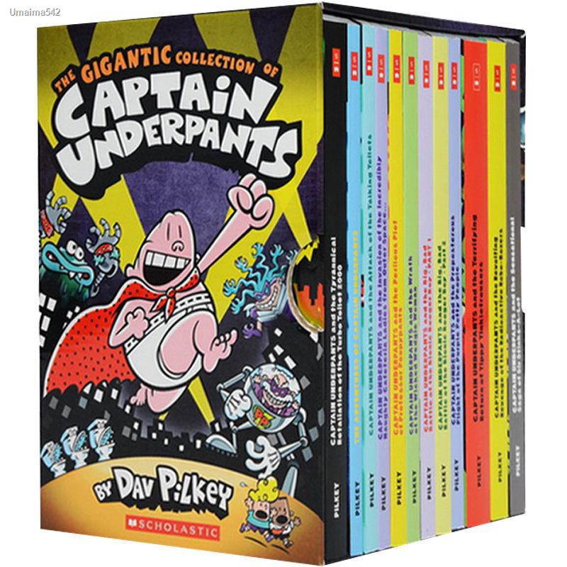 Hot Sale Captain Underpants 12 Book Set English Original Comic Bridge Shopee Malaysia