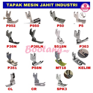 Pelbagai Tapak Mesin Jahit Industri / Presser Foot Set For Industrial Sewing Machine Tapak Zip | Kelim |Lurus | Kedut