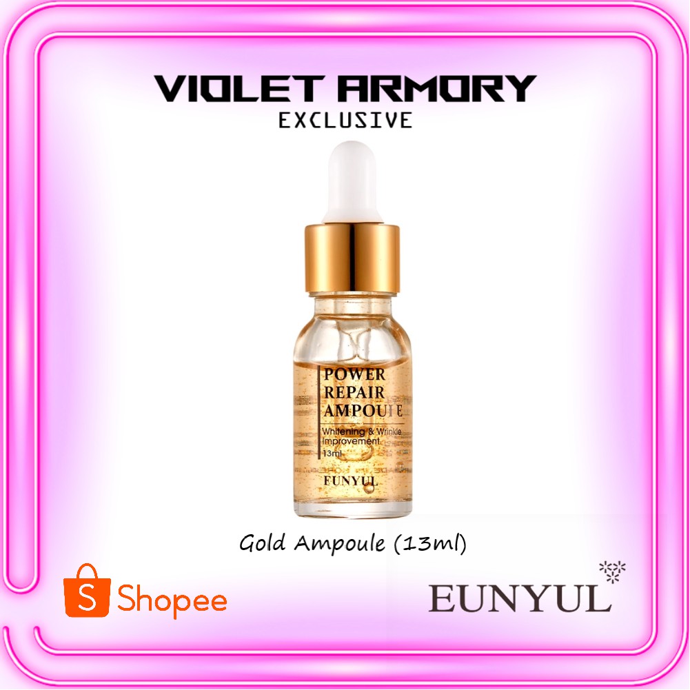 EUNYUL Power Repair 24K Gold Ampoule Essence Serum 13ml 黄金修复美白抗皱护理安瓶 Whitening Moisturizing Anti-Wrinkle Silky Skincare