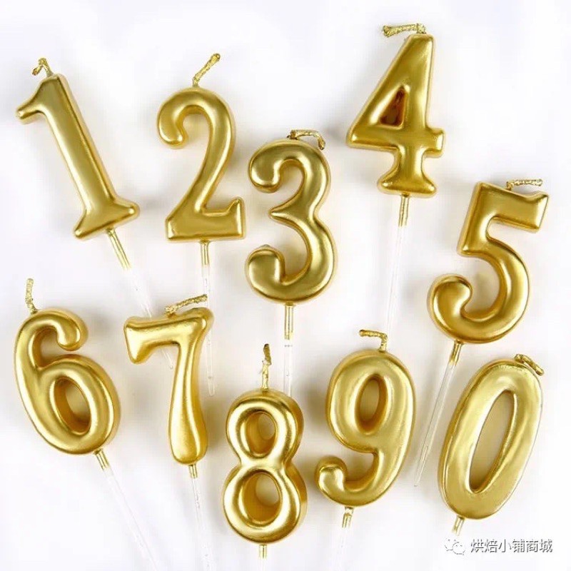 Ready Stock Gold Color Numbering Candle Number Candle Shopee Malaysia