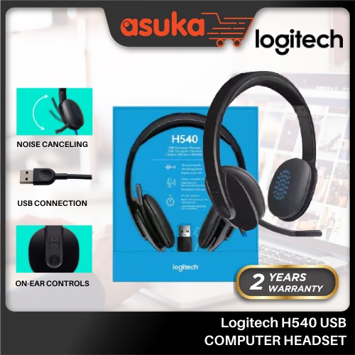 Logitech H540-Black USB Headset (2 yrs Limited Hardware Warranty)981-000482