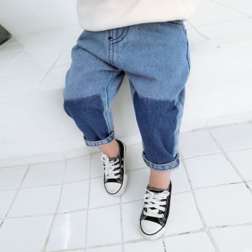 mixed color jeans