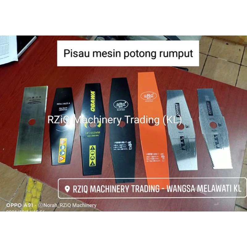 [RZiQ] Ogawa/SK-5 Japan/Kaaz Brush Cutter Blade 12" 14" 16" 18" 22" ‼️ PISAU MESIN POTONG RUMPUT GALAS JAPAN QUALITY