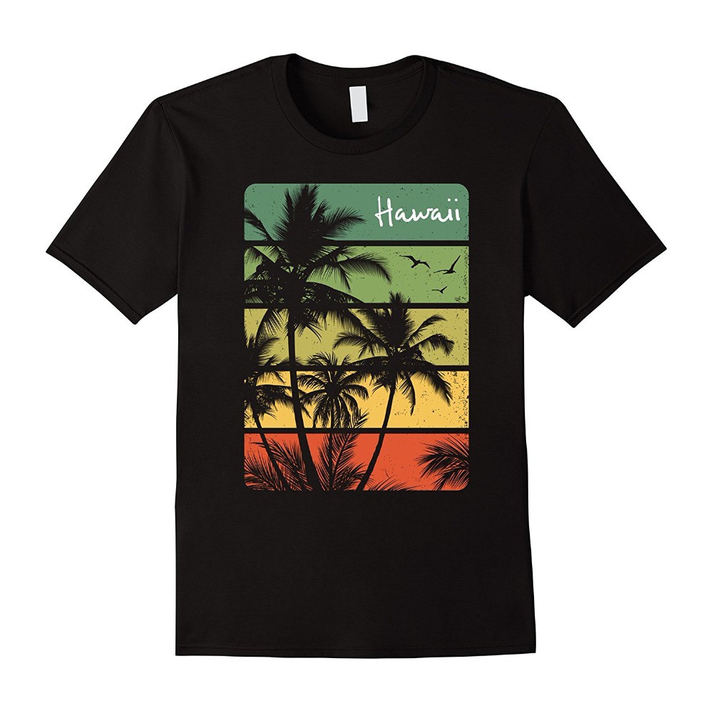 Mens Hot Vintage Hawaiian Islands short Tee Hawaii Aloha State T-Shirt fashion Print | Shopee Malaysia