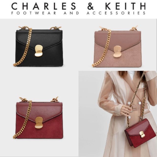 metal detail front flap bag