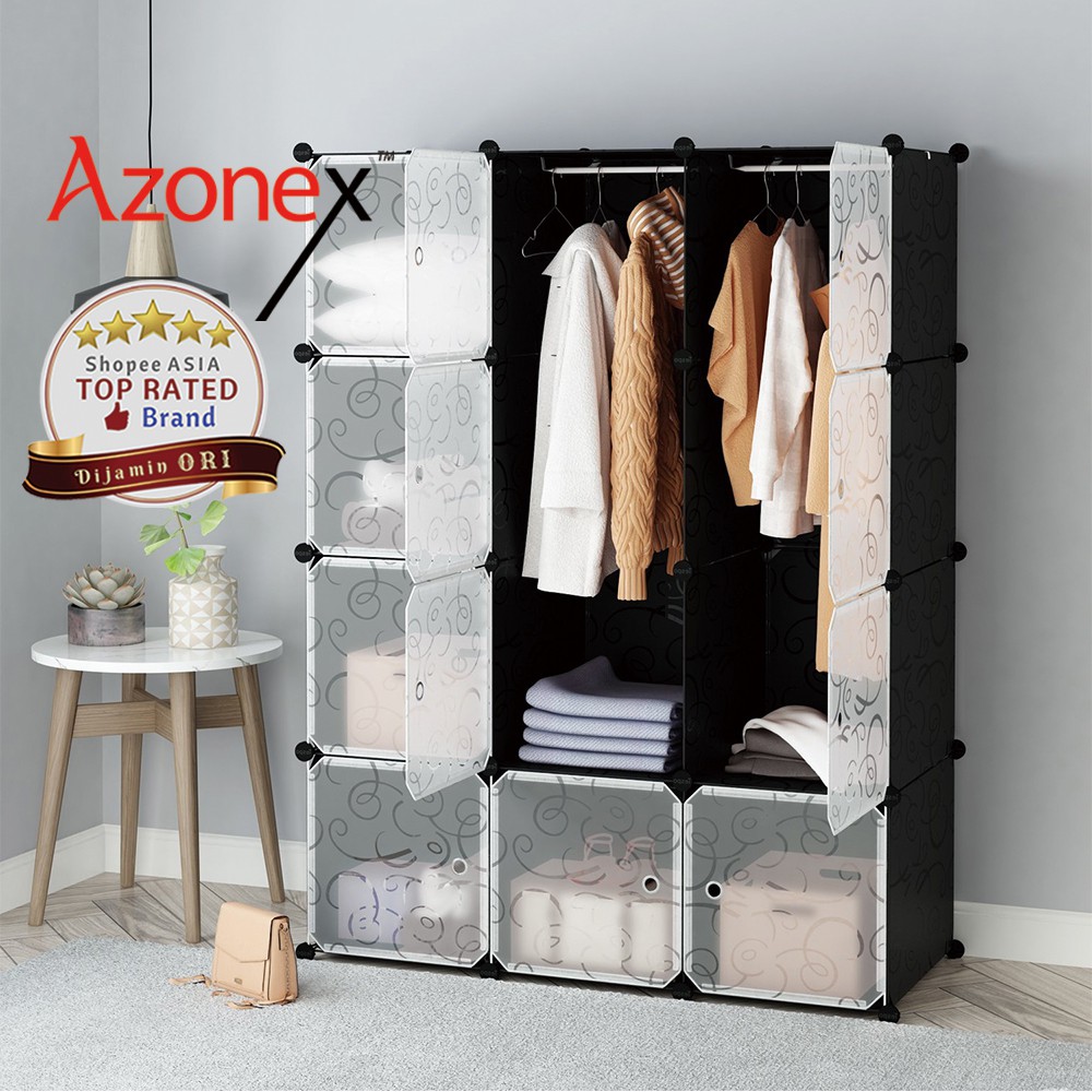 Wardrobe Almari Baju Rak Baju Clothes Organization Storage Rack