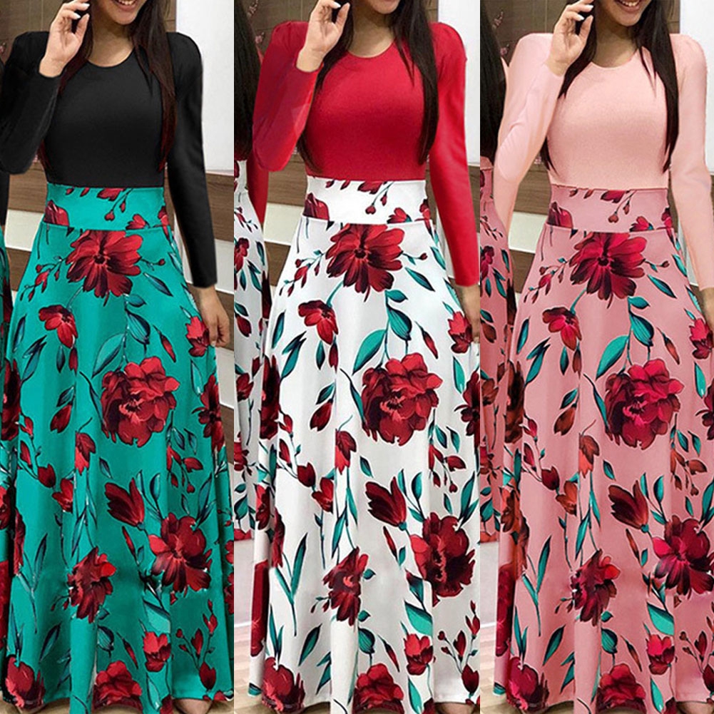 shopee floral maxi dress