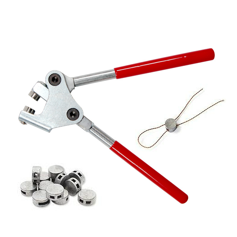 1pcs Red Plastic Coated Handle Lead Seal Sealing Pliers Calipers for Seal  Water Meter Anti-theft sealing