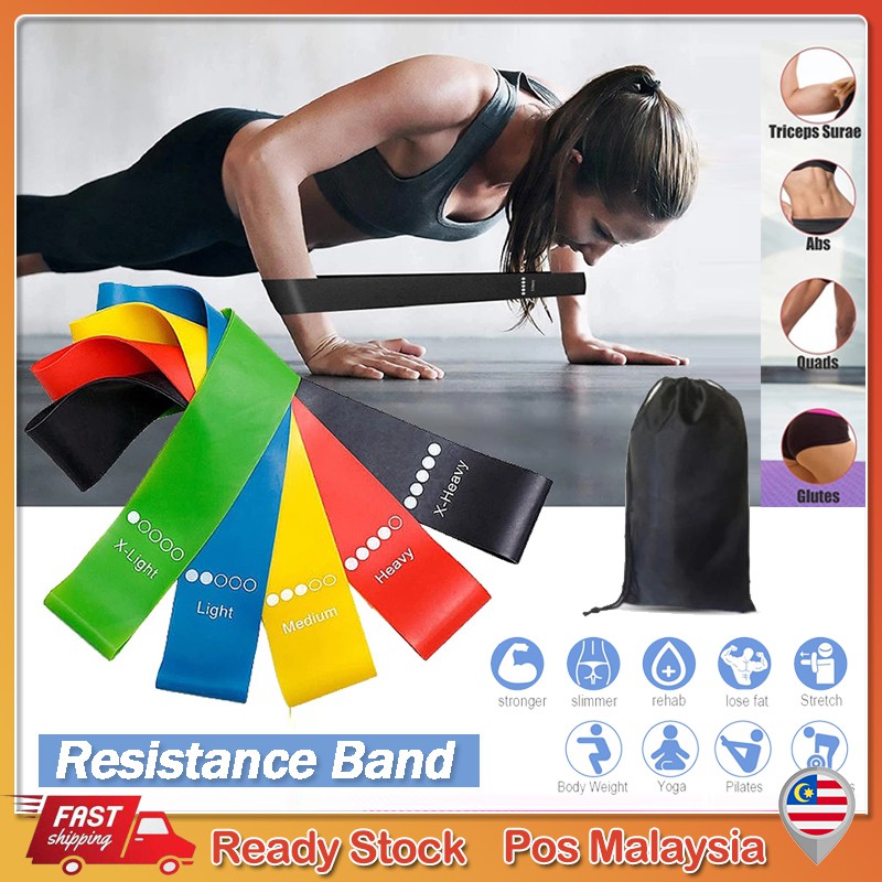 [5PCS/Set] Hip Resistance Bands Yoga Squat Elastic Band Exercise Fitness Weight Loss workout band Pancaragam Yoga