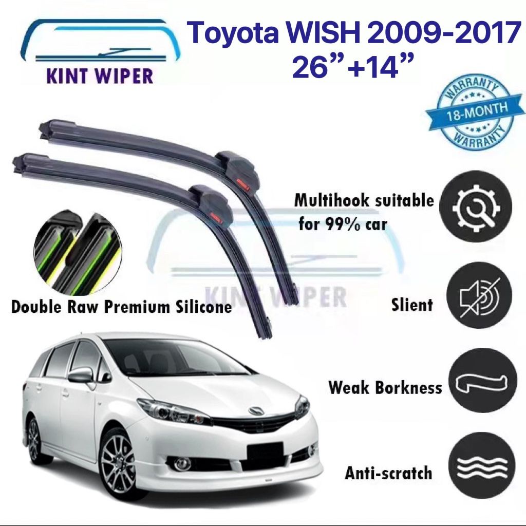 Toyota Wish Wiper Wish Wiper 20092017 Premium Quality Wiper Double Raw
