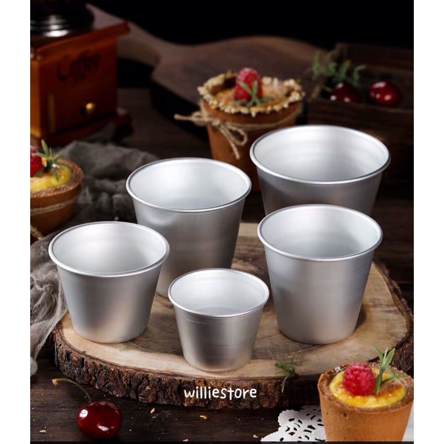 Aluminum Alloy Pudding Cup/Cake Egg Tart Mold/German Pudding Tart Muffin Cruffin/Cookie Cup Coffee/Sauce Dish Bowl Cup