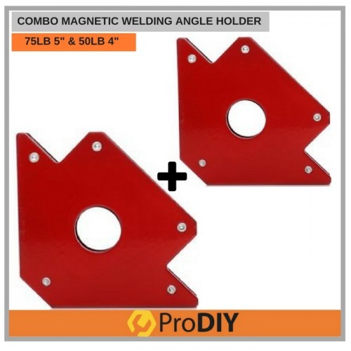 75LB 5" + 50LB 4" Magnetic Welding Angle Holder Corner Arrow Support