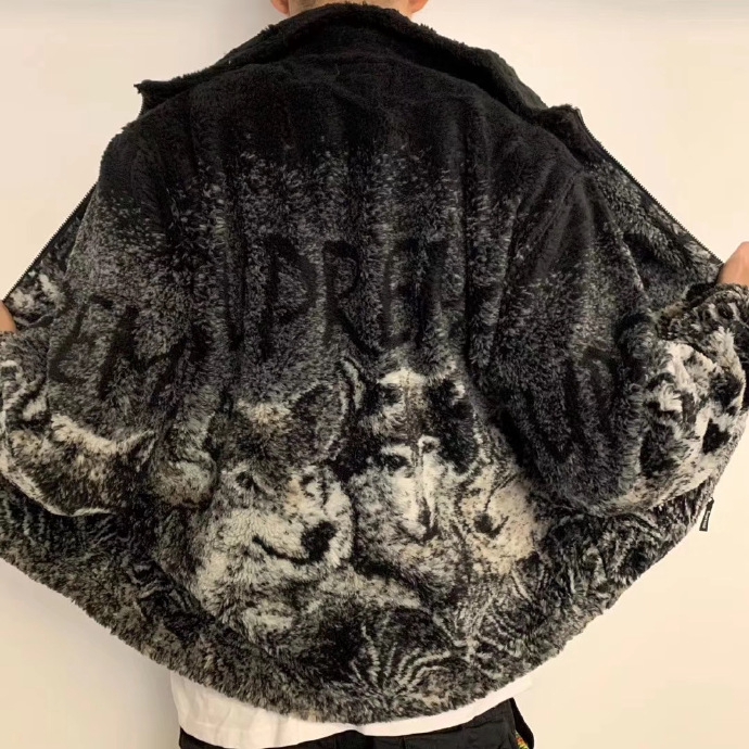 wolf fleece jacket supreme