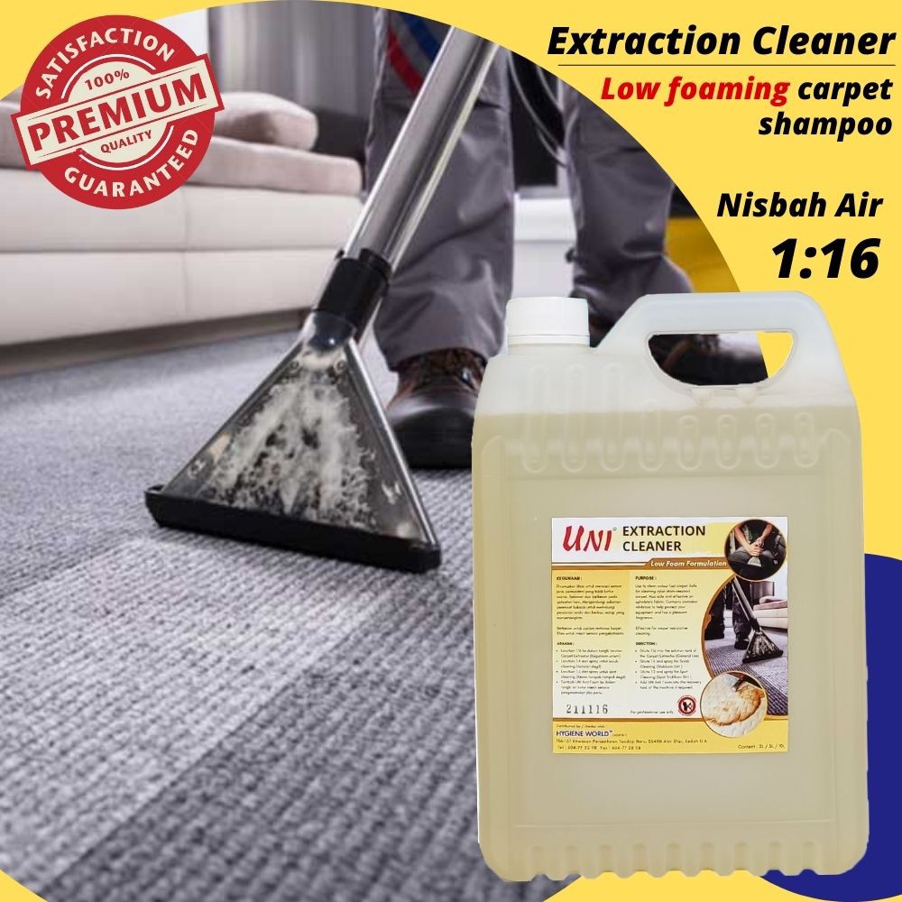 5L Extraction Cleaner / Buih Rendah Low Form / Sabun Shampoo Karpet / Sofa Kusyen Extraction Cleaner / Extractor Carpet