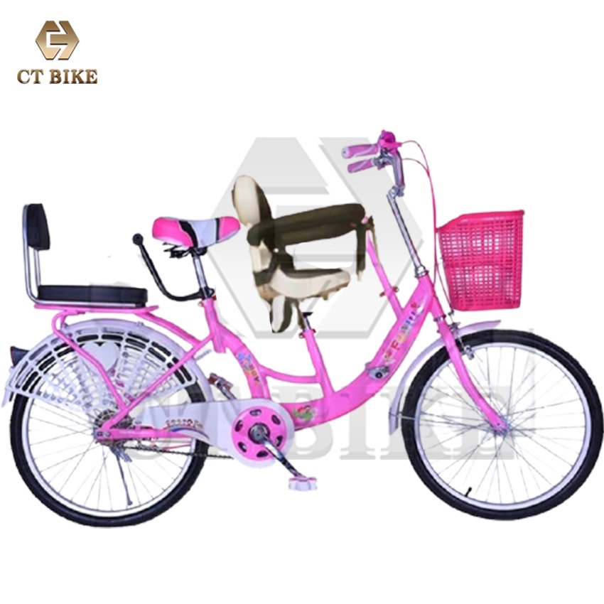 Bicycle 22 inch 3 Seater Mother and Baby Parents Bike Outdoor Family Outing  Exercises Cycle Single Speed | Shopee Malaysia