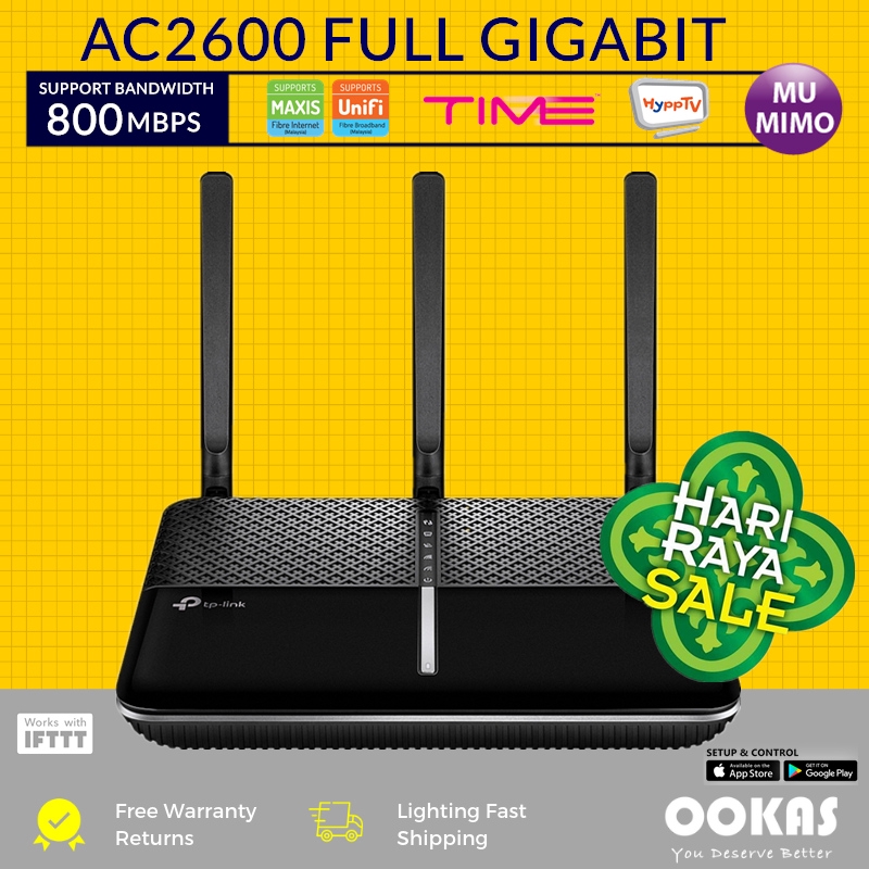 TP-Link Archer A10 AC2600 Dual Band Mu-Mimo 5GHz Gigabit Wireless Wifi  Router | Shopee Malaysia