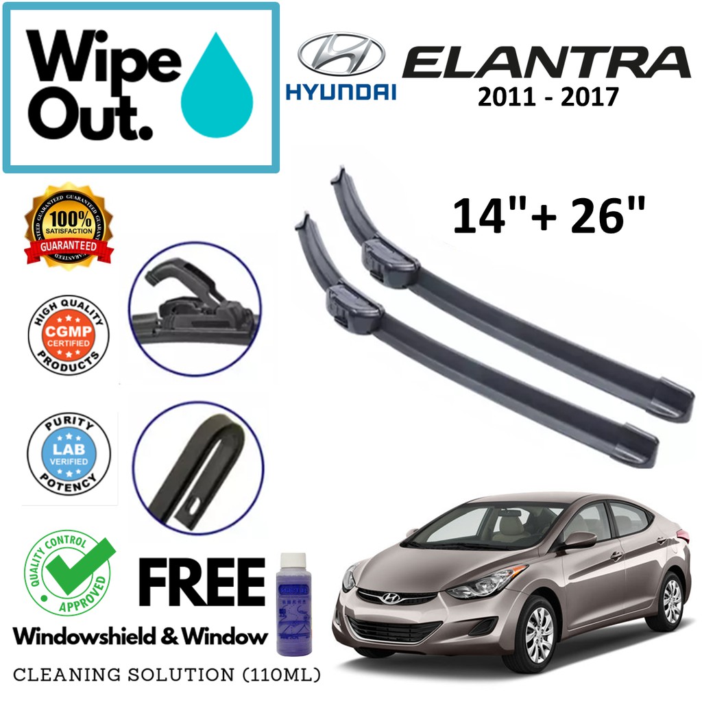 2017 Hyundai Elantra Wiper Blade Size - Perfect Hyundai 2017 Hyundai Elantra Limited Wiper Blade Size