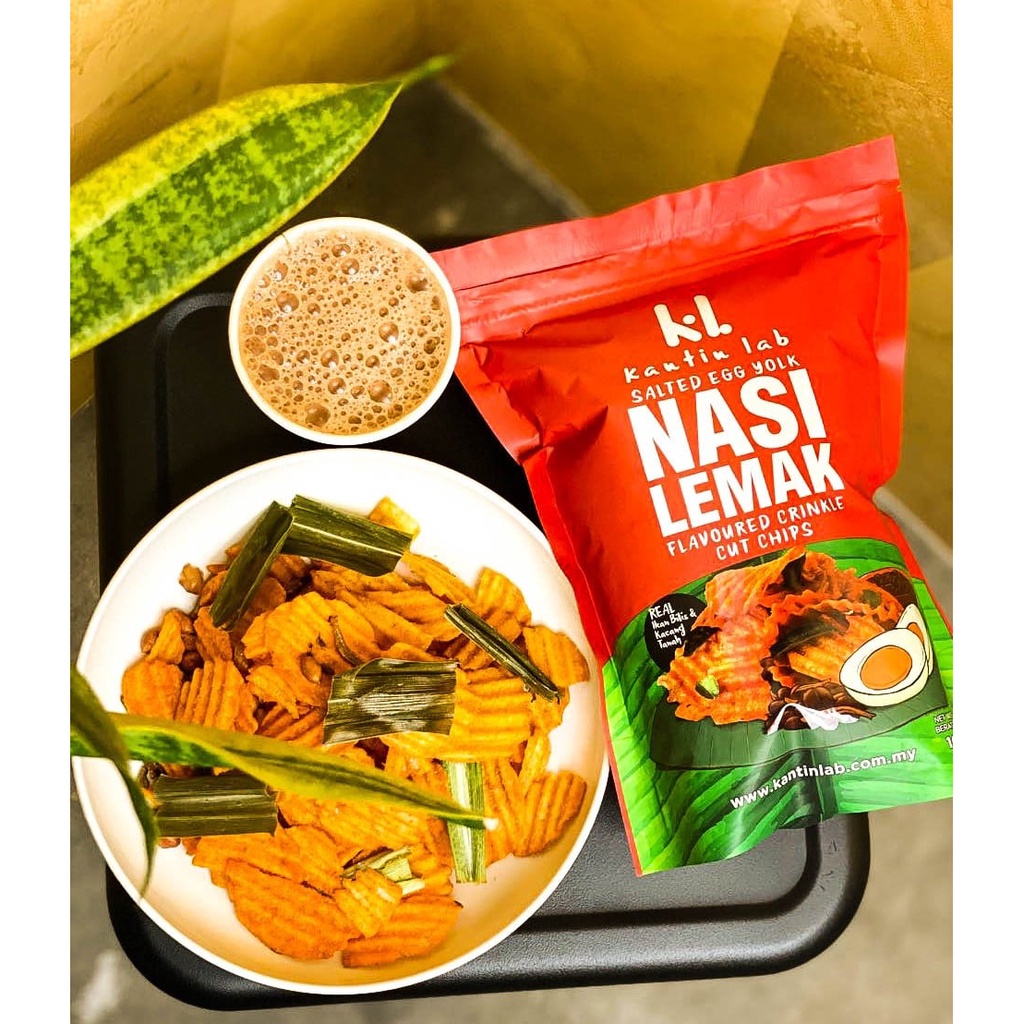 [HALAL] Kantin Lab Salted Egg Yolk / Nasi Lemak Crinkle Cut Chips (100G