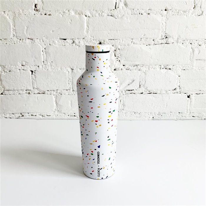 Corkcicle Poketo White Terrazzo Canteen Triple Insulated Stainless