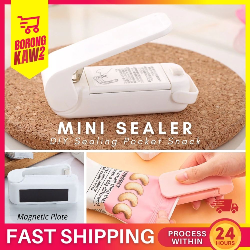 Portable Mini Heat Packet Sealer Plastic Food Snacks Bag Sealing