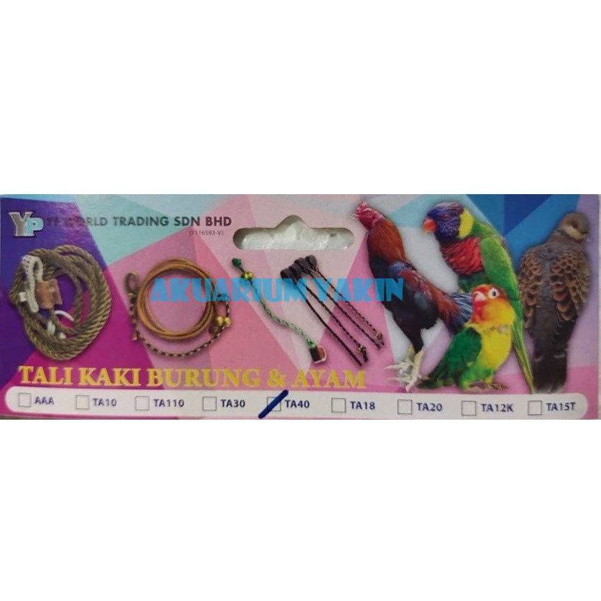 Buy 4077 Tali Burung Terkukur Bird Rope / Tali Kaki Ayam / Ayam 