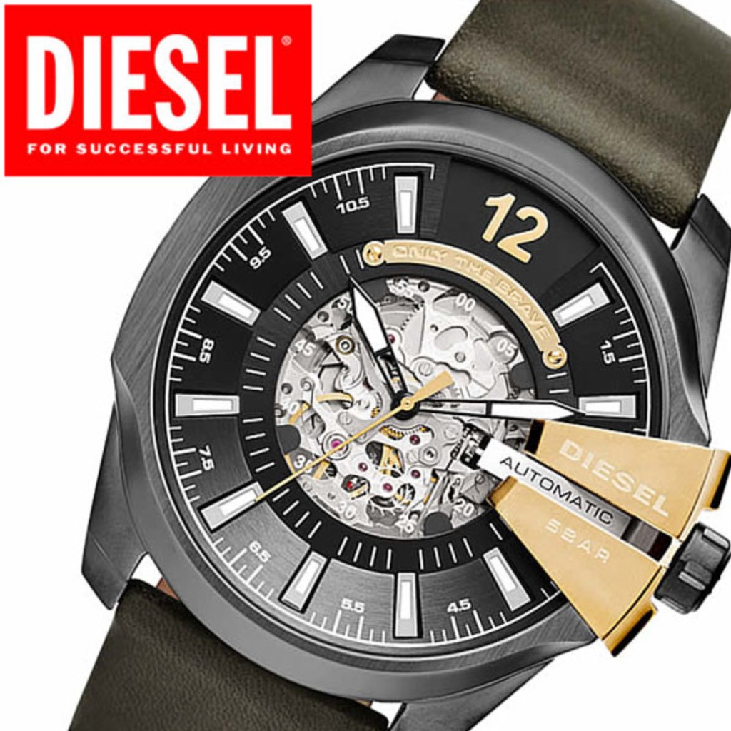 diesel skeleton watch