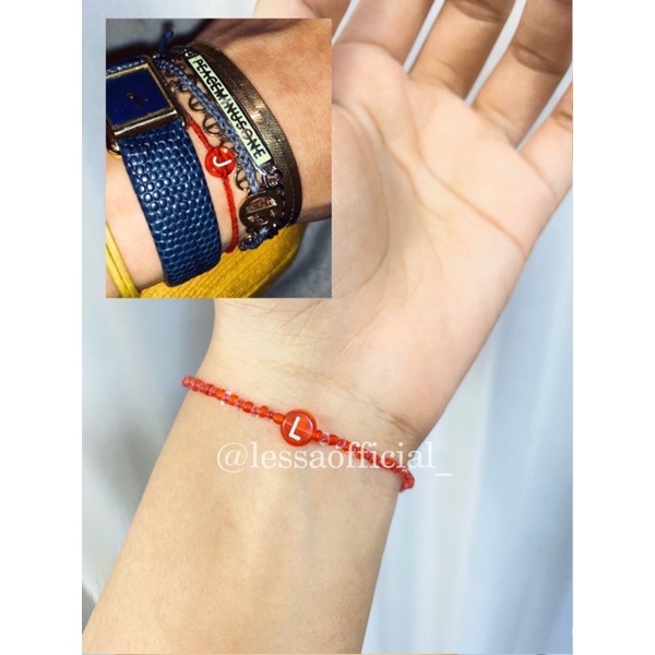 Kpop G-dragon Peaceminusone Red Alphabet Bracelet Kwon Ji Yong J