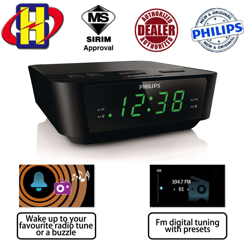 PHILIPS DIGITAL RADIO DIGITAL TUNING CLOCK RADIO AJ3116/12 | Shopee