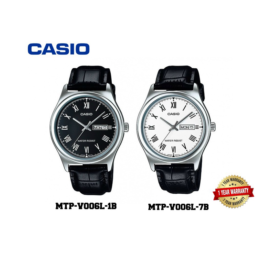 casio leather watch