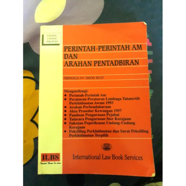 Arahan Pentadbiran Suk Bil 1