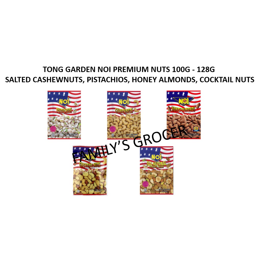 TONG GARDEN NOI PREMIUM NUTS 100G 128G (SALTED CASHEWNUTS, PISTACHIOS