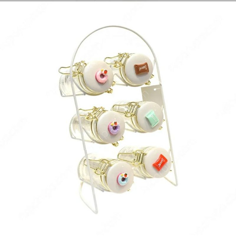 Appetite Helio Jars Set with Rack 6 Pcs