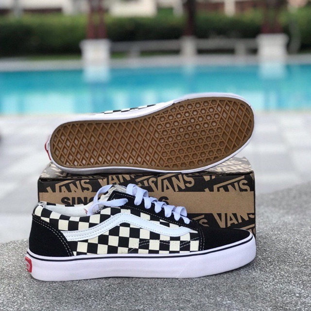 vans checkerboard beige