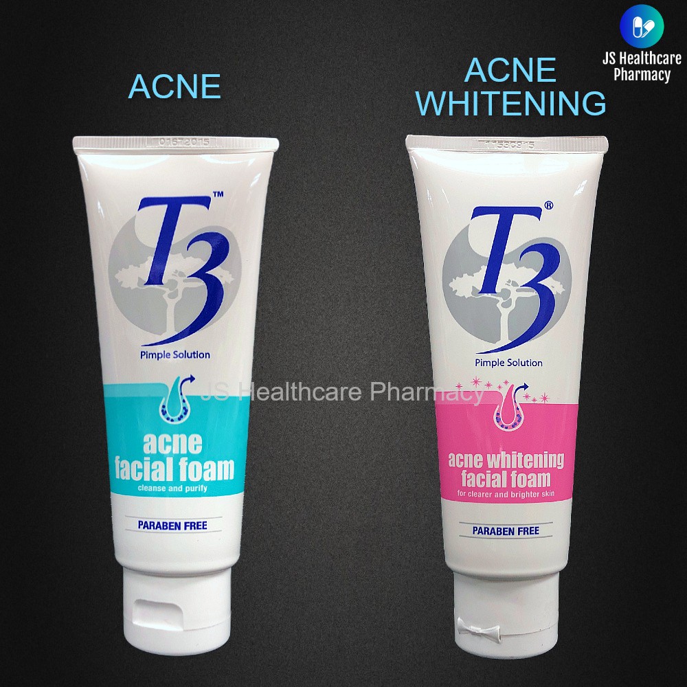 T3 Acne Facial Foam Acne Acne Whitening 100g Shopee Malaysia