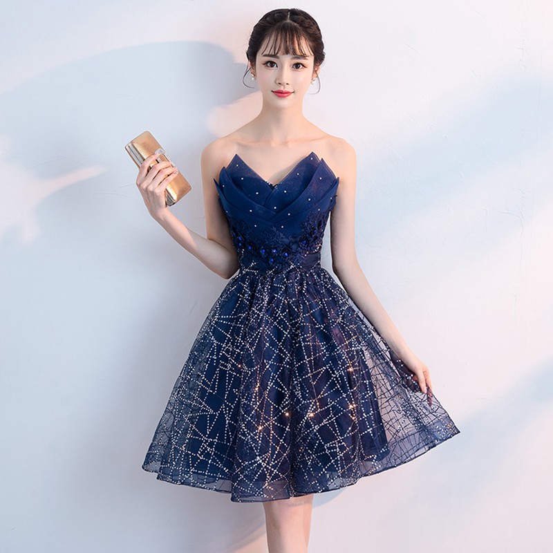 blue party dress