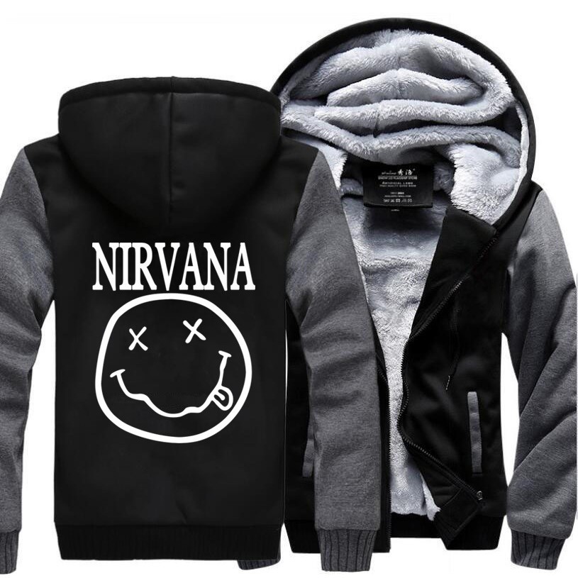 nirvana zip up hoodie