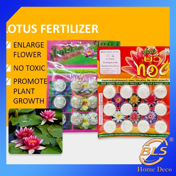 THAILAND FERTILIZER FOR LOTUS & WATER LILY ( 12 TABLETS ) BAJA TUMBUHAN
