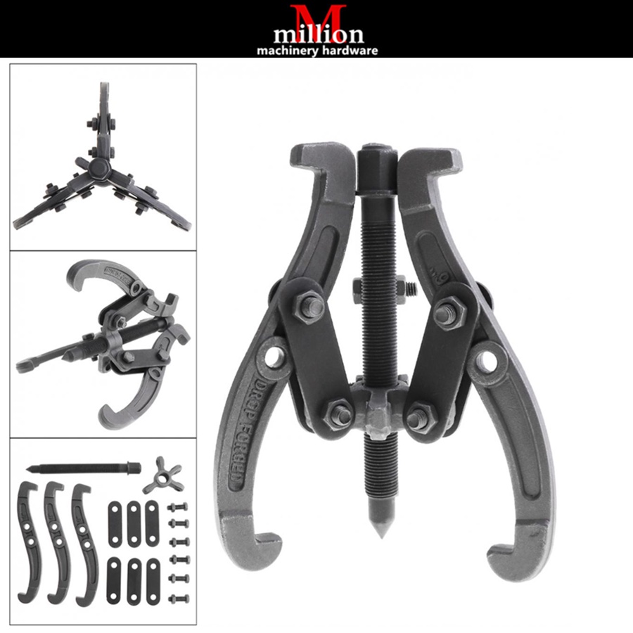 (Grey) 3/4/6/8inch 75/100/150/200mm Gear Puller 3 Jaw 3 Jaws Pulley Flywheel Bearing Gear